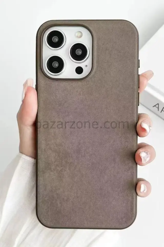 Newface Apple iPhone 15 Pro Kılıf Karen Magsafe Kapak - Kahverengi