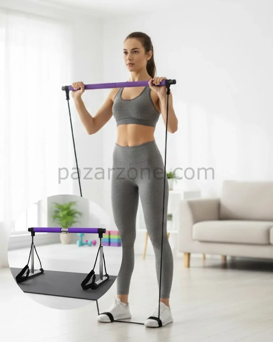 Pilates Bar Egzersiz Aleti Bilek Destekli Çok Yönlü Kullanım