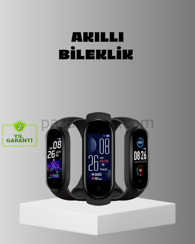 Akıllı Bileklik Adım Sayarlı Kalori Takipli Bildirim Uyumlu IP67