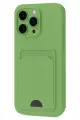 Newface Apple iPhone 16 Pro Kılıf Kelvin Kartvizitli Silikon - Açık Yeşil