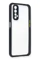 Newface Realme 7 Kılıf Miami Şeffaf Silikon - Lacivert