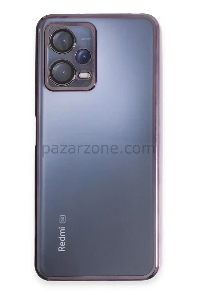 Newface Xiaomi Redmi Note 12 5G Kılıf Razer Lensli Silikon - Mor