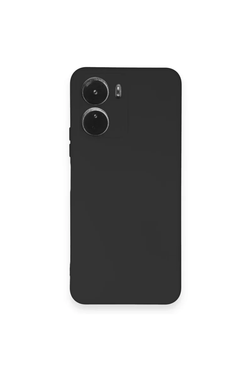 Newface Vivo Y16 Kılıf Nano içi Kadife Silikon - Siyah