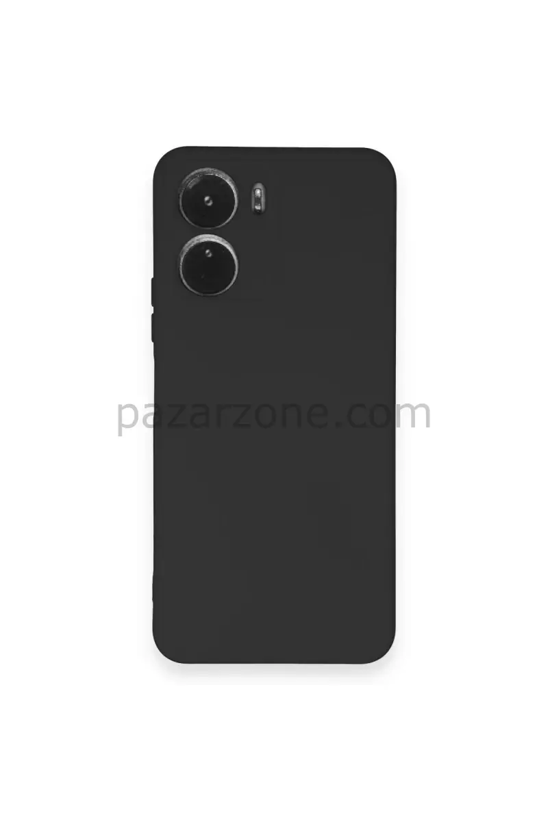 Newface Vivo Y16 Kılıf Nano içi Kadife Silikon - Siyah