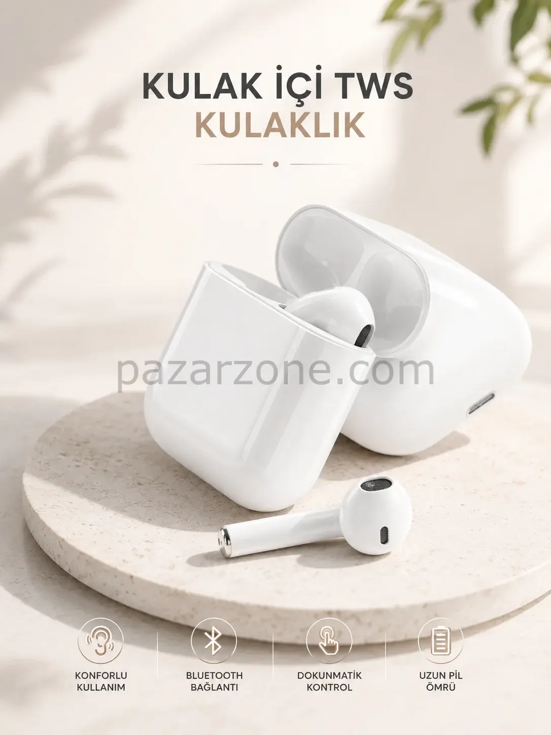 Yeni Nesil HD Ses ve Dokunmatik Kontrol Akıllı ve Şık Bluetooth Kulaklık