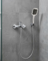 Siyah Duş Seti El Duşu Başlığı Spiral Hortum Dayanıklı Banyo Duş Aksesuarı