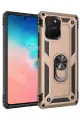 Newface Samsung Galaxy A91 / S10 Lite Kılıf Sofya Yüzüklü Silikon Kapak - Gold