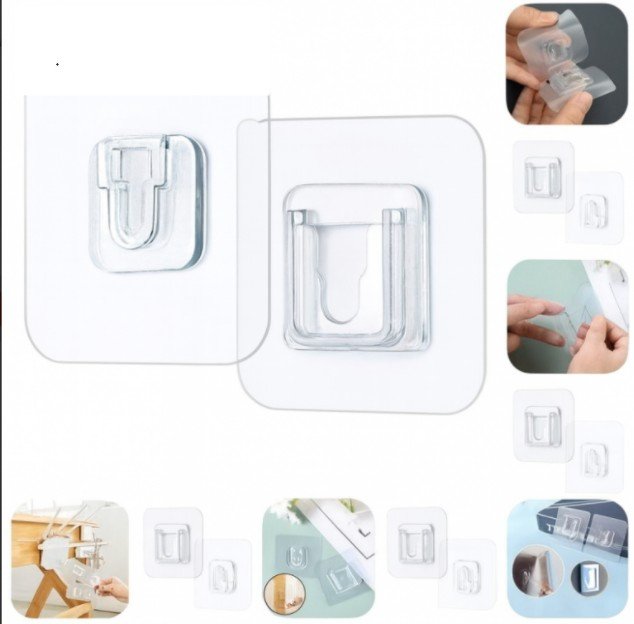 Geçmeli Klips Eşya Sabitleme Askısı 10'lu Set