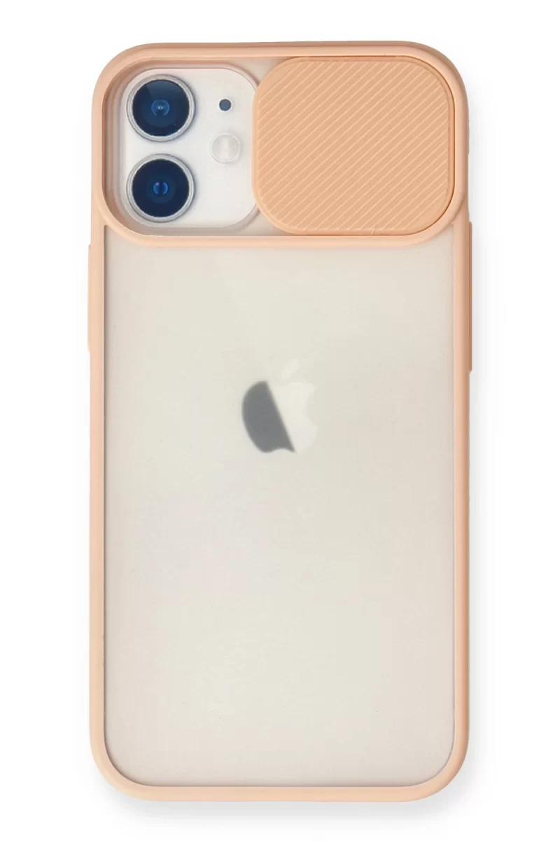 Newface Apple iPhone 11 Kılıf Palm Buzlu Kamera Sürgülü Silikon - Pembe