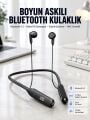 60 Saat Kablolu Boyun Askılı Dijital Göstergeli Bluetooth Kulaklığı Yeni Nesil