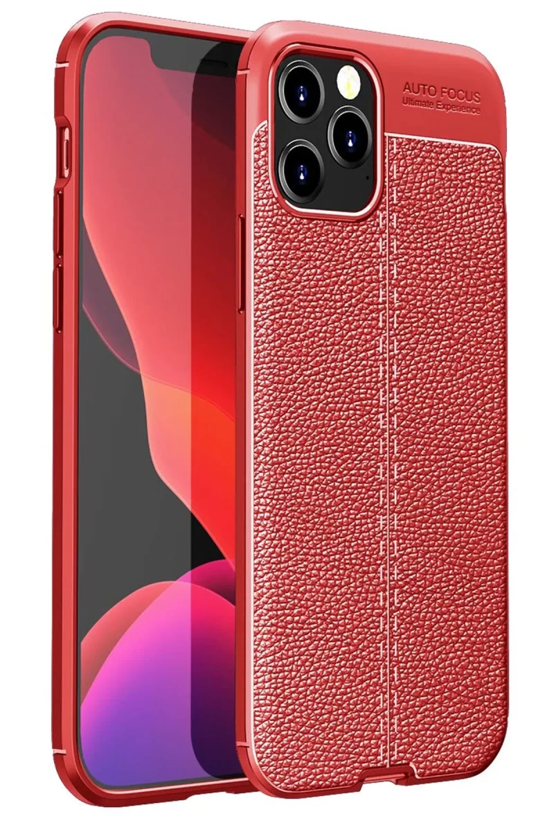Newface Apple iPhone 12 Pro Max Kılıf Auto Focus Kapak - Kırmızı