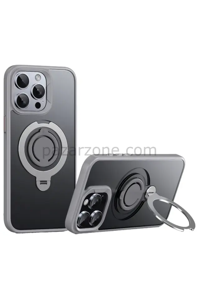 Joko Apple iPhone 15 Pro Max Avatar 360 Dönen Magsafe Kapak - Titan Gri