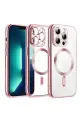 Newface Apple iPhone 15 Kılıf Kross Magneticsafe Kapak - Pembe