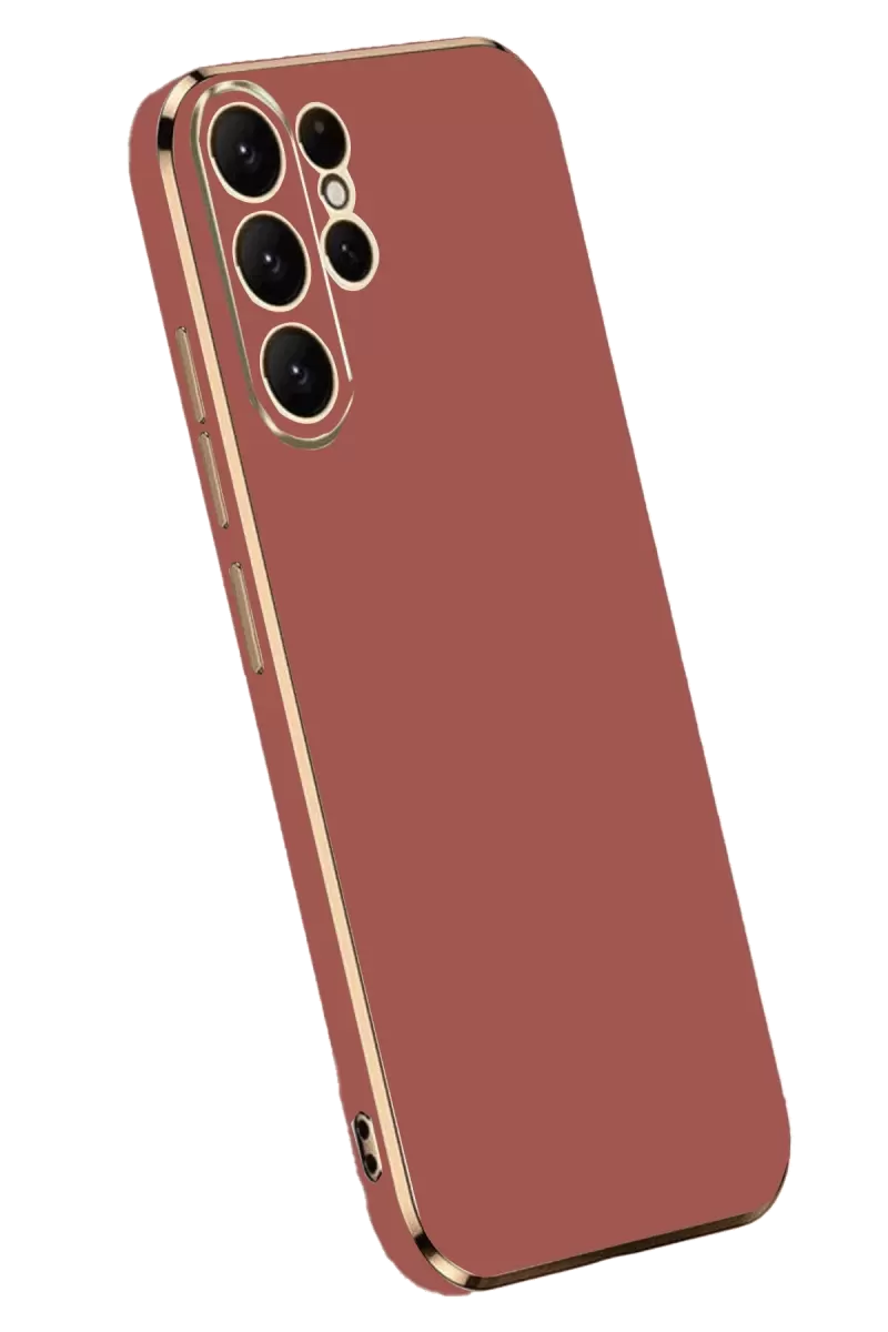 Newface Samsung Galaxy S24 Ultra Kılıf Volet Silikon - Kırmızı