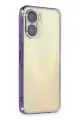 Newface Vivo Y16 Kılıf Razer Lensli Silikon - Mor