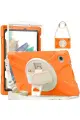 Newface Samsung Galaxy X200 Tab A8 10.5 Kılıf Amazing Tablet Kapak - Turuncu