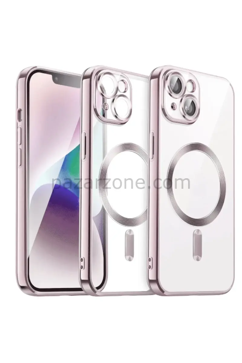 Newface Apple iPhone 15 Kılıf Kross Magneticsafe Kapak - Rose