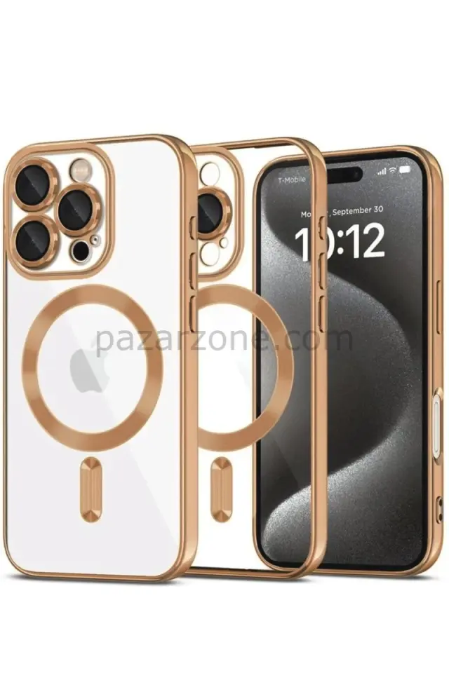 Newface Apple iPhone 16 Pro Kılıf Kross Magneticsafe Kapak - Çöl Titanyum
