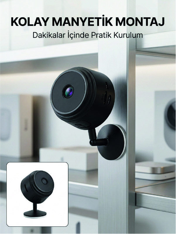 Mini Wi-Fi Güvenlik Kamerası A9 HD Görüntü Hareket Algılama ve Uzaktan Canlı İzleme