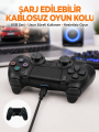 PS4 Uyumlu Kablosuz Oyun Kolu – Titreşimli, Şarjlı ve Ergonomik Yeni Nesil