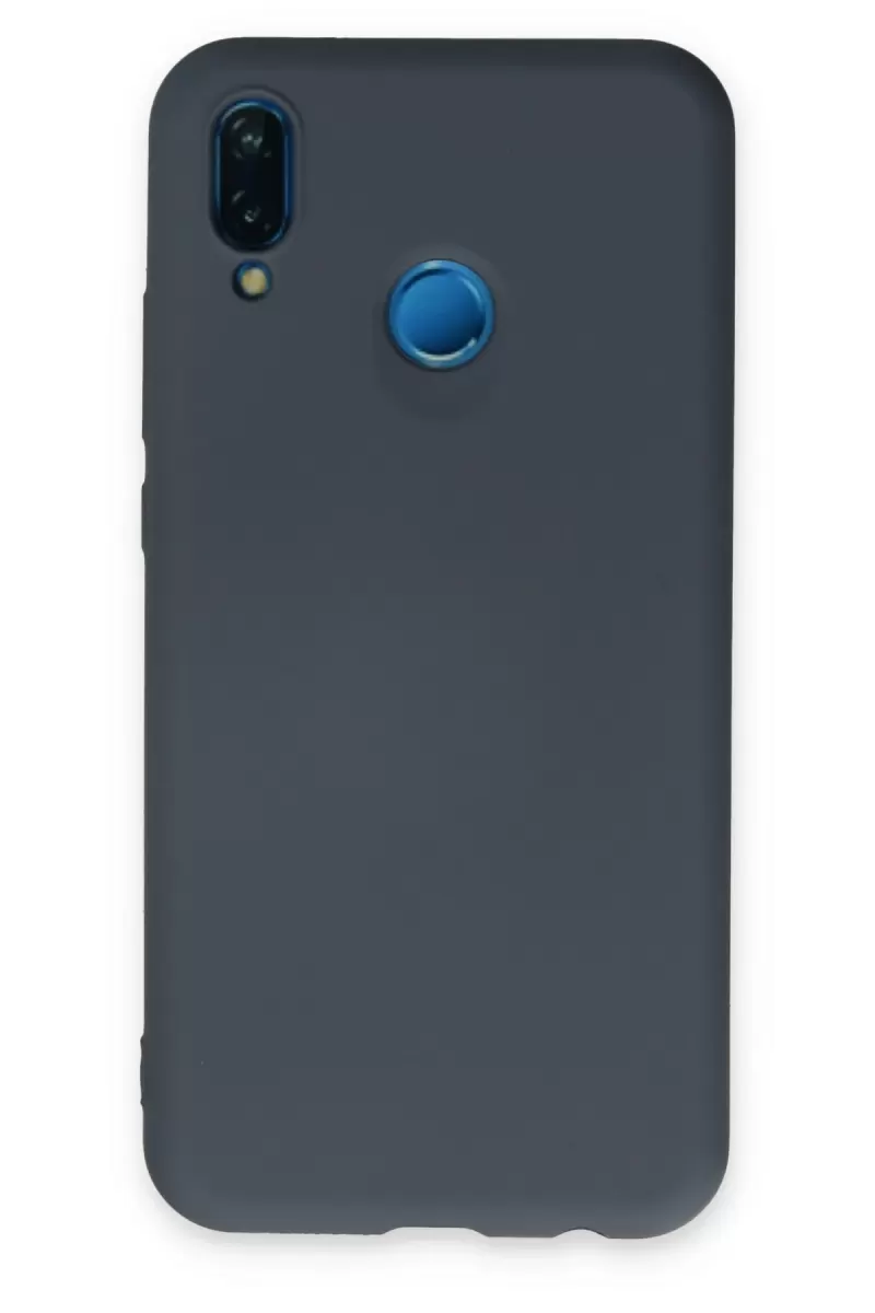 Newface Huawei P20 Lite Kılıf Nano içi Kadife Silikon - Gri
