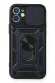 Newface Apple iPhone 11 Kılıf Pars Lens Yüzüklü Silikon - Lacivert
