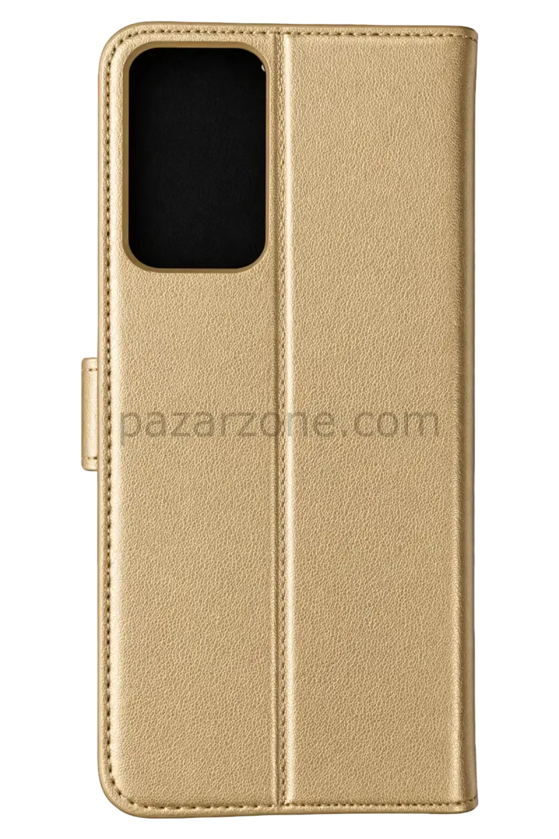 Newface Samsung Galaxy A91 / S10 Lite Trend S Plus Kapaklı Kılıf - Gold