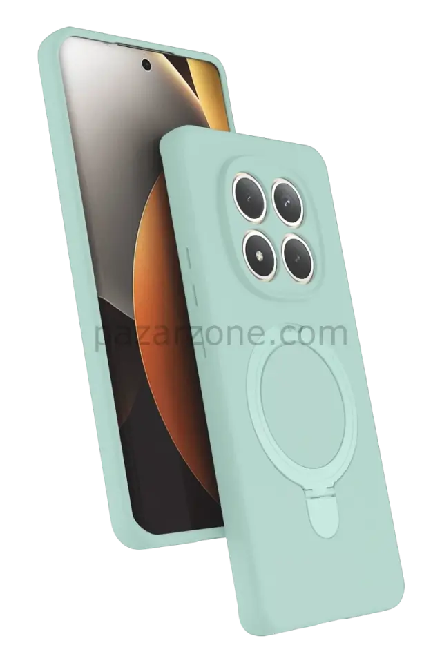 Newface Xiaomi Redmi Note 15 Pro 4G Regal Magsafe Standlı Kapak - Su Yeşili