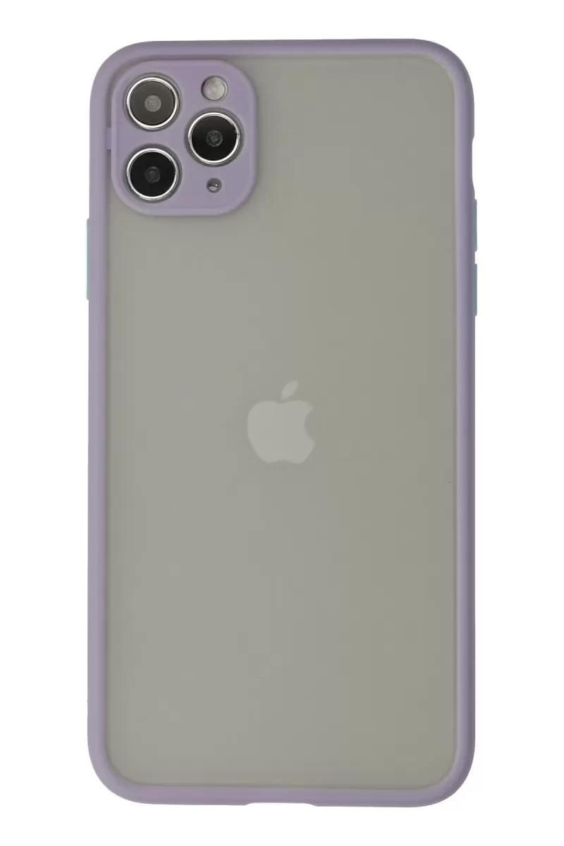 Newface Apple iPhone 12 Pro Max Kılıf Montreal Silikon Kapak - Mor