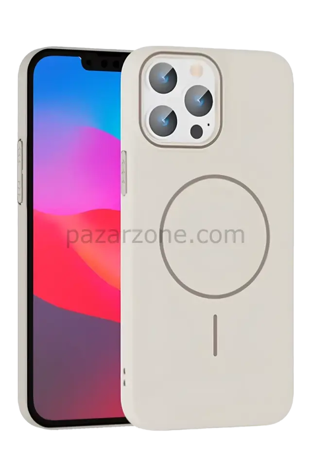Joko Apple iPhone 15 Pro Max Broş Magsafe Kapak - Krem