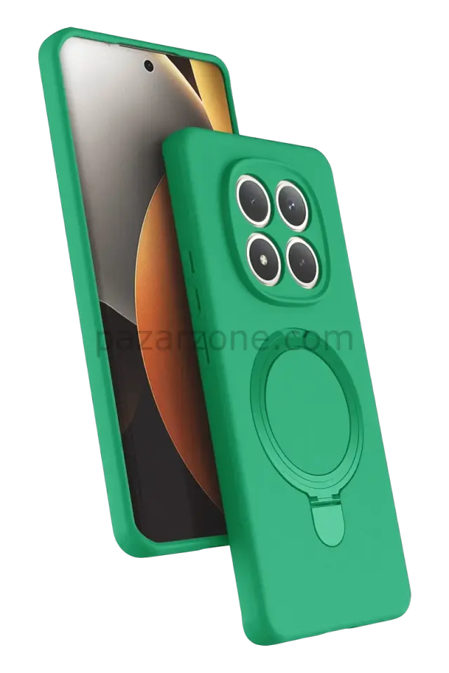 Newface Xiaomi Redmi Note 15 Pro 4G Regal Magsafe Standlı Kapak - Yeşil