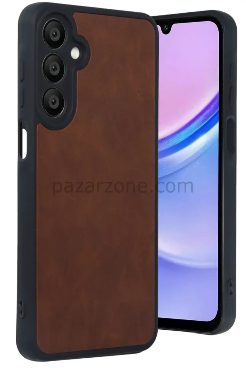 Newface Samsung Galaxy A16 5G Kılıf Aras Deri Kapak - Taba