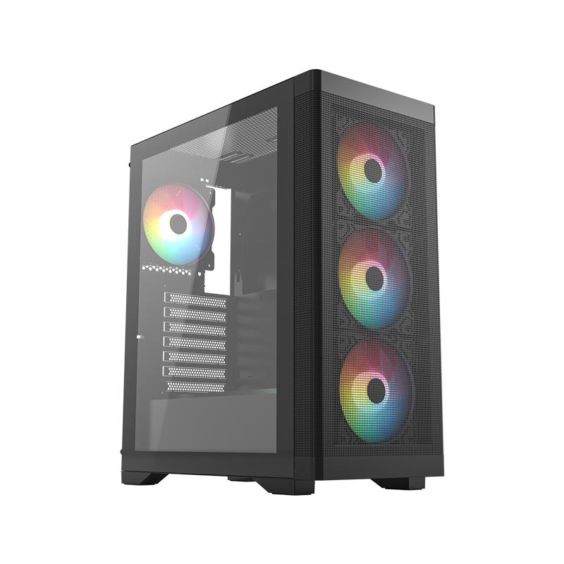 FRISBY FC-9480G 600W +80 BRONZE RGB 4X8120MM FAN  GAMİNG SİYAH KASA