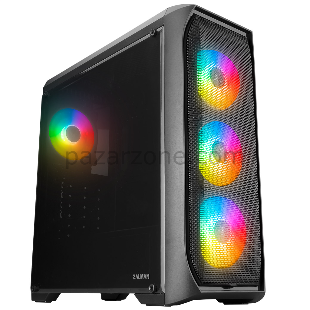 ZALMAN N5 MF (SE), MegaMax, 600W 80+ Bronz, Mesh Panel, Şeffaf Plastik, RGB, ATX GAMING KASA