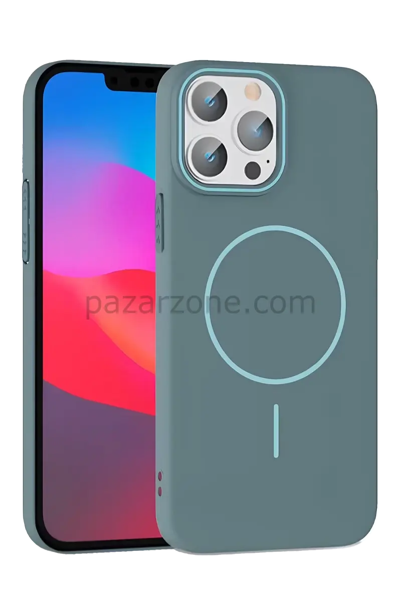 Joko Apple iPhone 15 Pro Max Broş Magsafe Kapak - Turkuaz