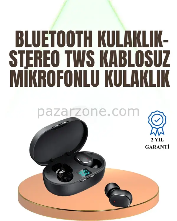 Kablosuz Kulak İçi Bluetooth Kulaklık Stereo Dokunmatik Kontrollü Kulaklık