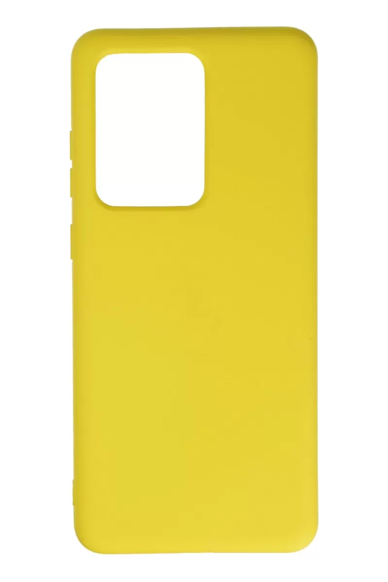 Newface Samsung Galaxy S20 Ultra Kılıf Nano içi Kadife Silikon - Sarı