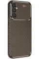 Newface Samsung Galaxy A16 5G Kılıf Auto Focus Karbon Kapak - Kahverengi