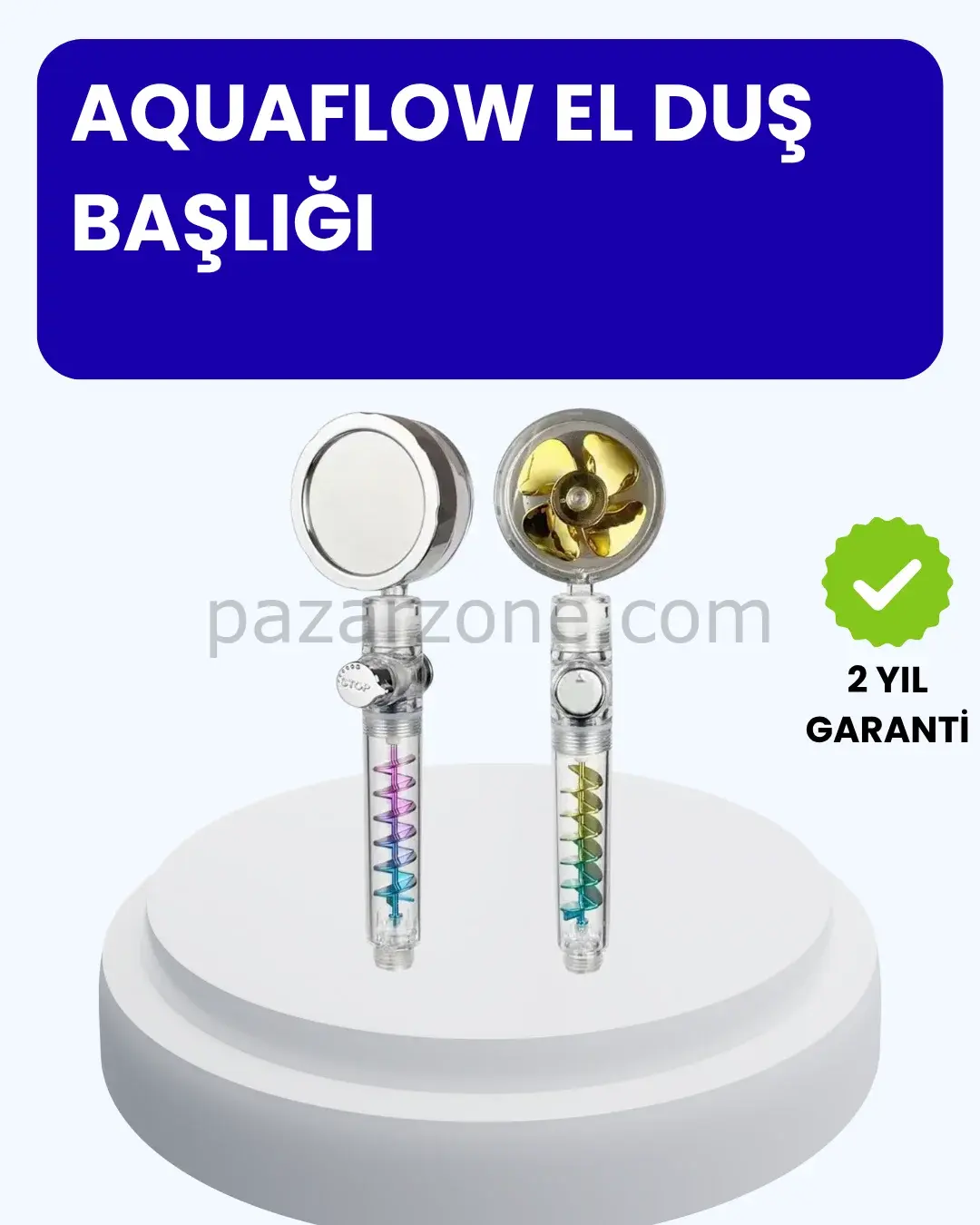 Sağanak Yağmur Etkili El Duşu – Start Stop Tuşlu Su Tasarruflu