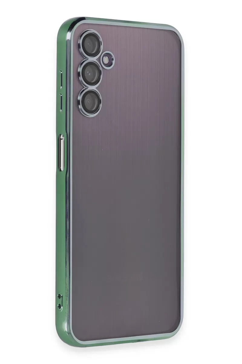 Newface Samsung Galaxy A14 4G Kılıf Razer Lensli Silikon - Yeşil