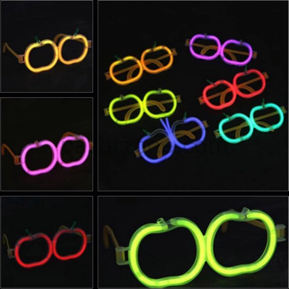 Glow  Elma Gözlük - Glow Partisi Gözlüğü - Glow  Gözlük 12 Adet