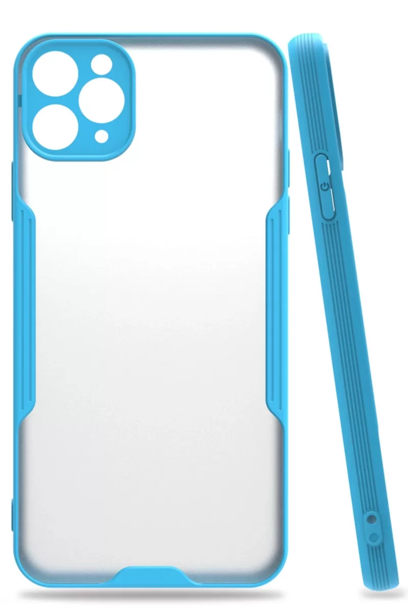 Newface Apple iPhone 11 Pro Kılıf Platin Silikon - Mavi
