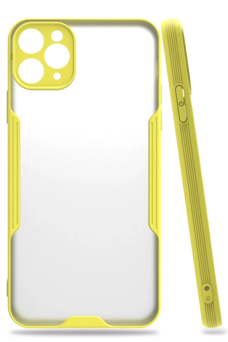 Newface Apple iPhone 11 Pro Kılıf Platin Silikon - Sarı