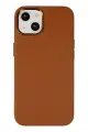 Newface Apple iPhone 14 Plus Kılıf Asya Deri Silikon - Kahverengi