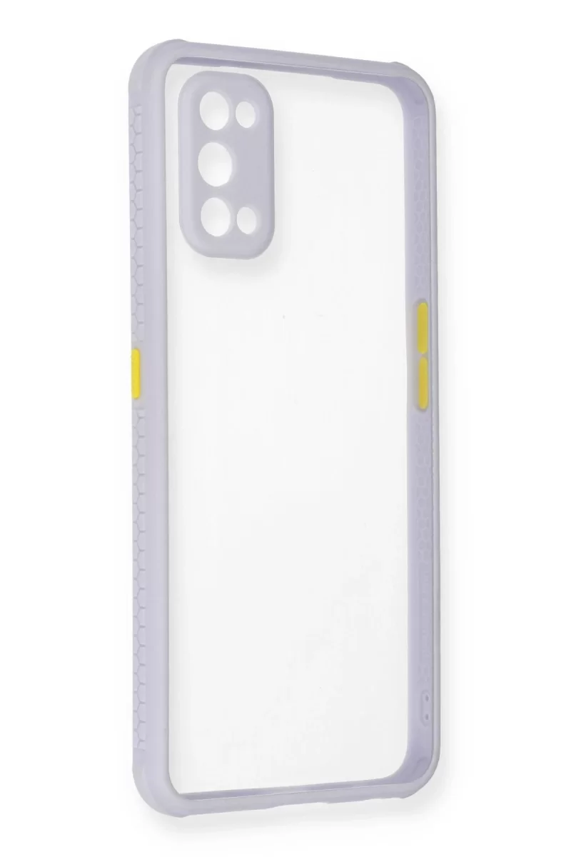 Newface Realme 7 Pro Kılıf Miami Şeffaf Silikon - Lila