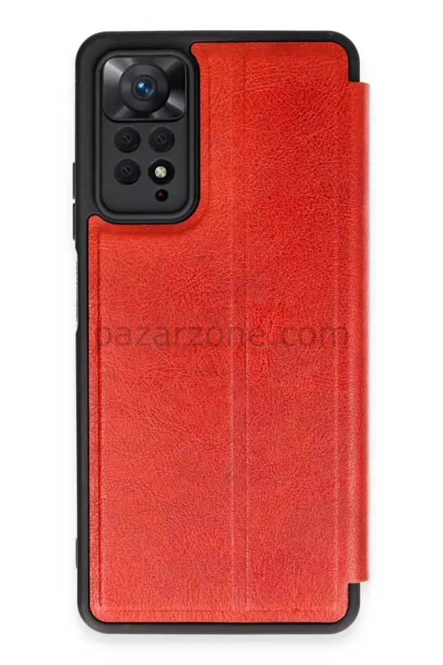 Newface Xiaomi Redmi Note 12 Pro 4G Kılıf Flip Cover - Kırmızı
