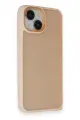 Newface Apple iPhone 14 Kılıf Elegant Kapak - Pudra