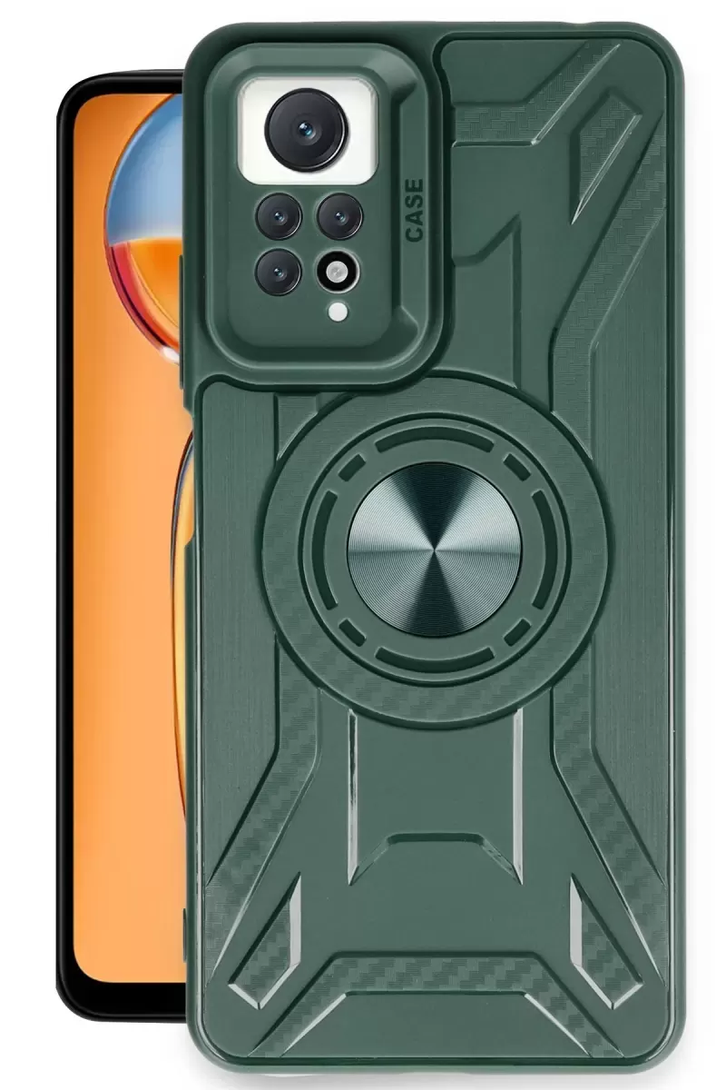 Newface Xiaomi Redmi Note 12 Pro 4G Kılıf Lincoln Silikon - Koyu Yeşil