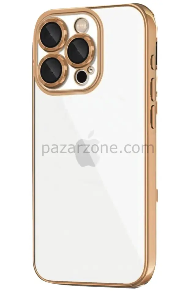 Newface Apple iPhone 16 Pro Kılıf Razer Lensli Silikon - Desert