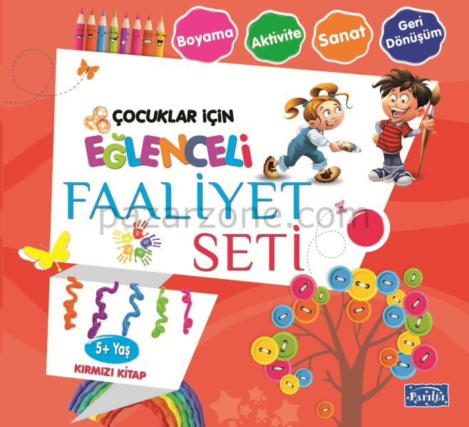 Eğlenceli Faaliyet Seti - Kırmızı Kitap - 5+ Yaş